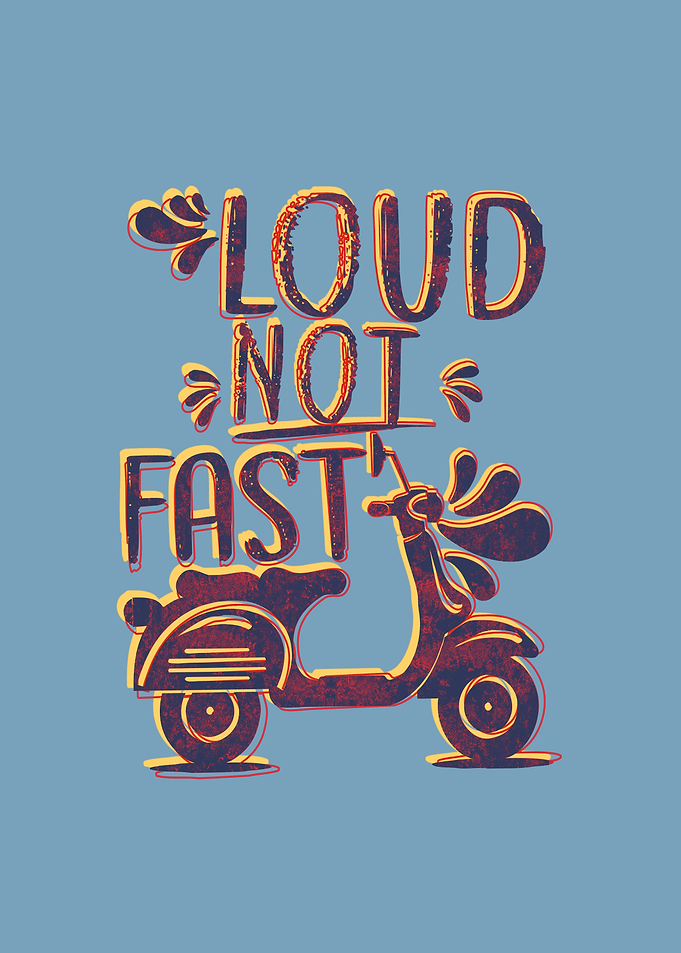 Motorcycle quote colorful