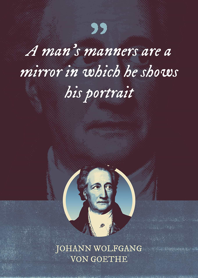 A mans manners are a