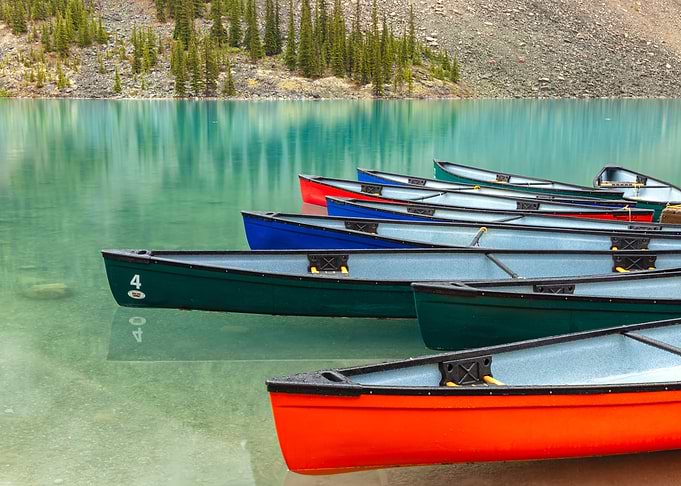 Colorful Canoes