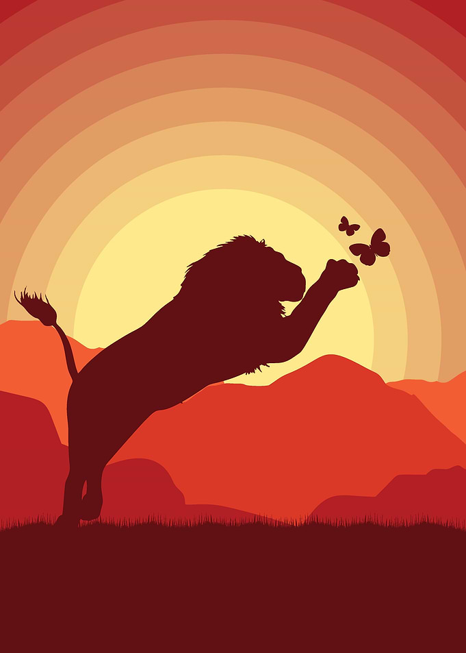 Lion King And Butterfly