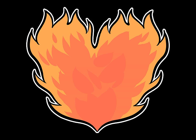 Fire Heart Happy and In Lo