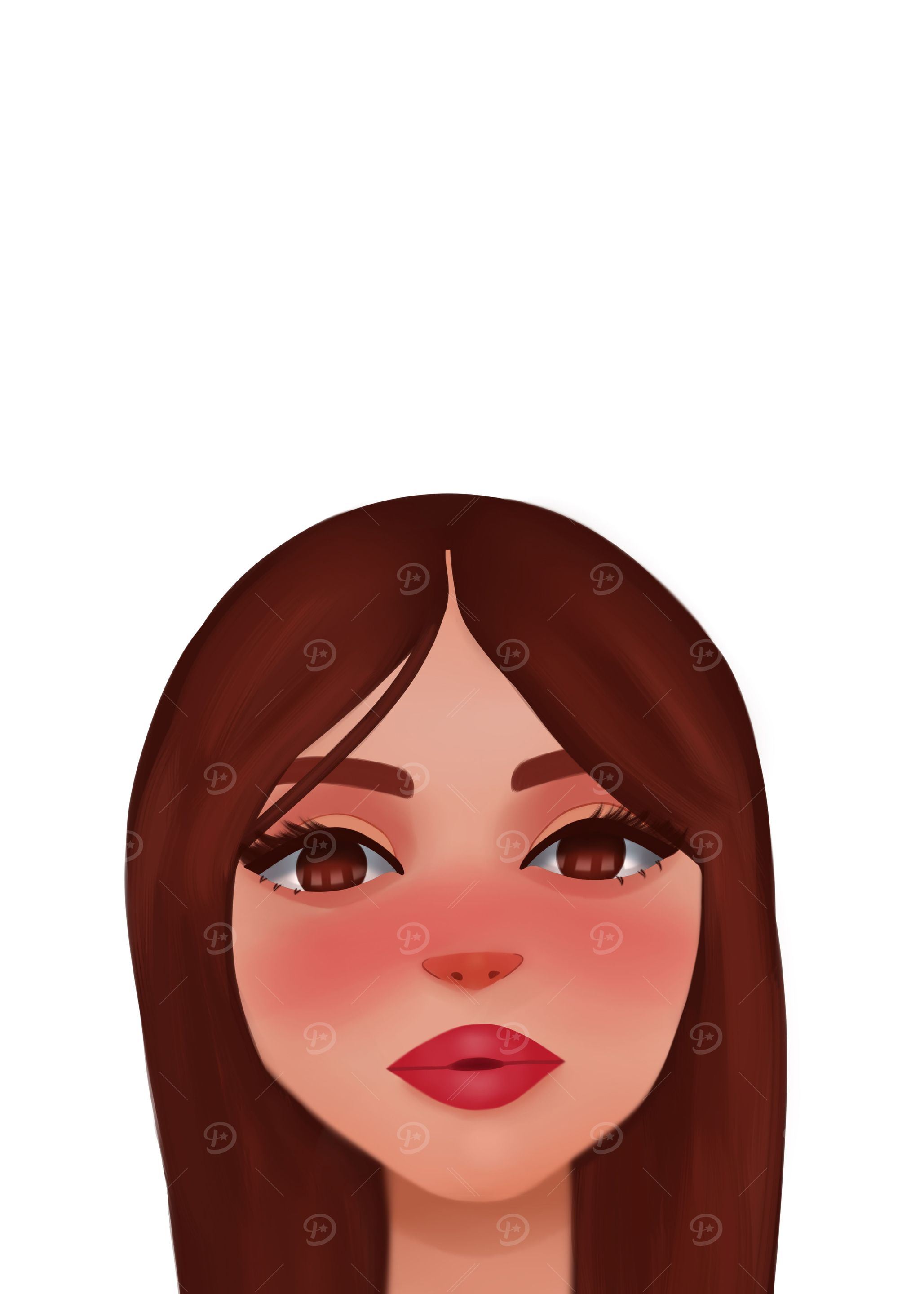 Pretty girl drawing
