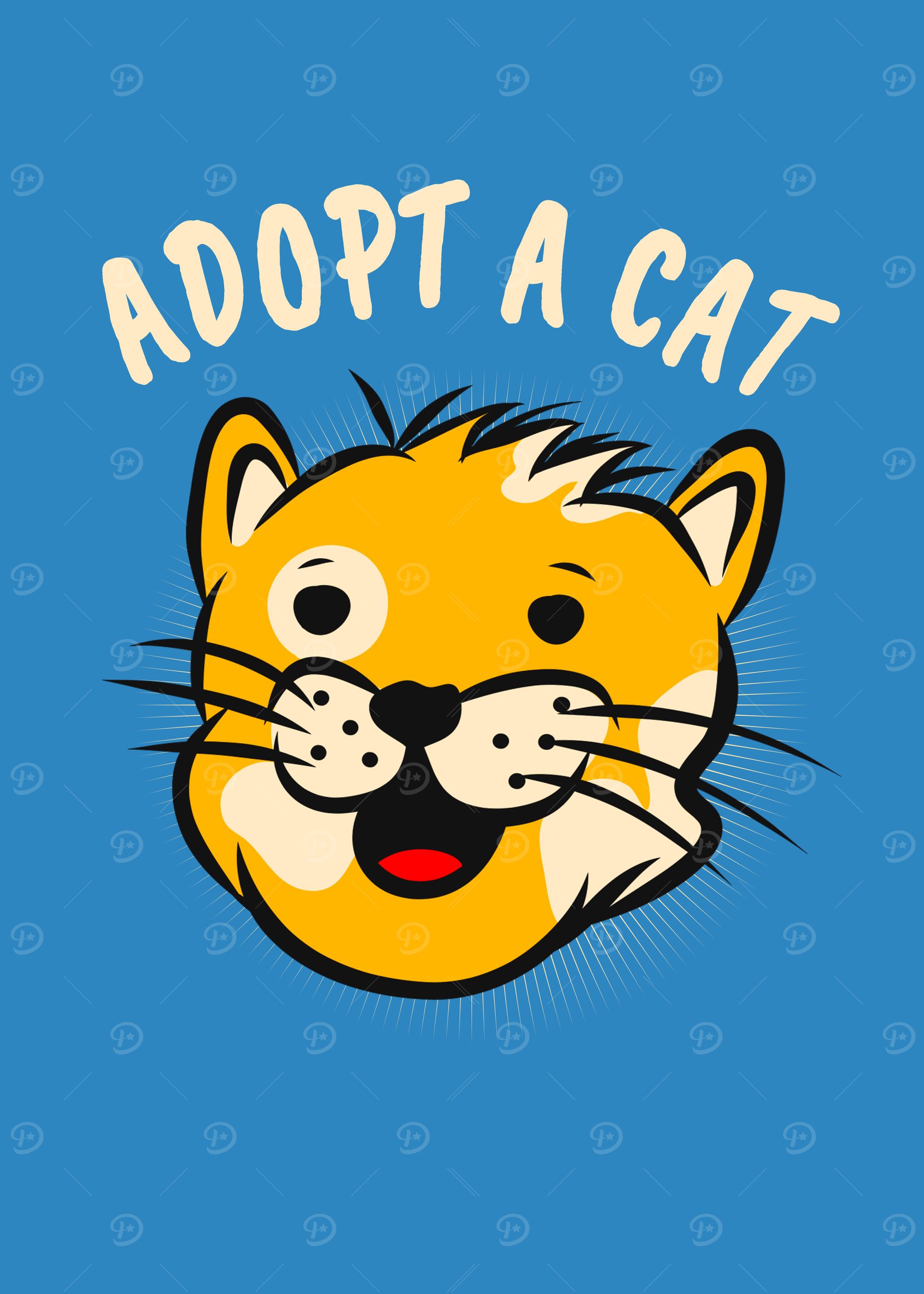 Adopt A Cat Cartoon Feline