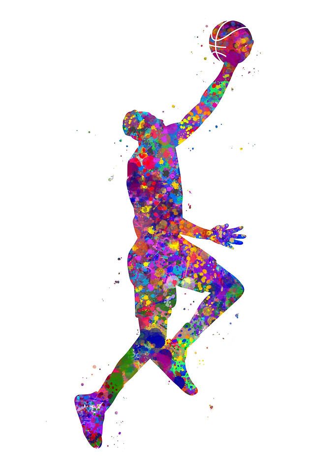 Basketball player jump