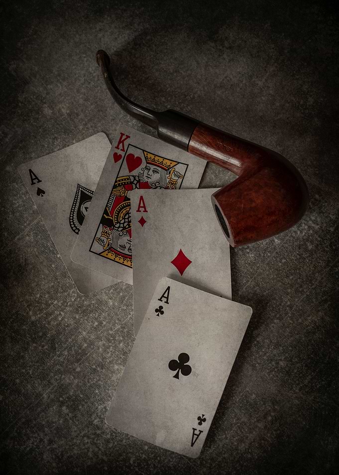 Cards and a pipe