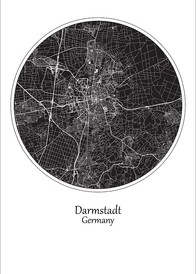 Darmstadt City Map German