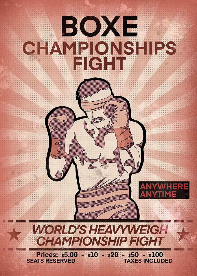 Boxe Vintage Poster