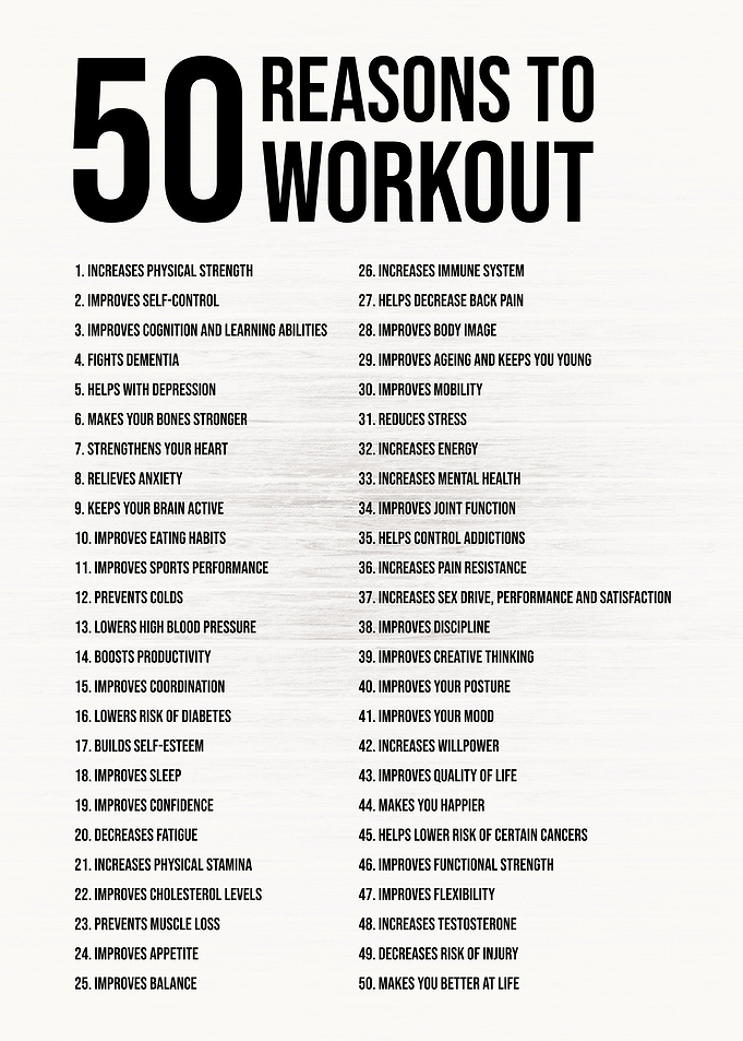 50 Reasons To Workout