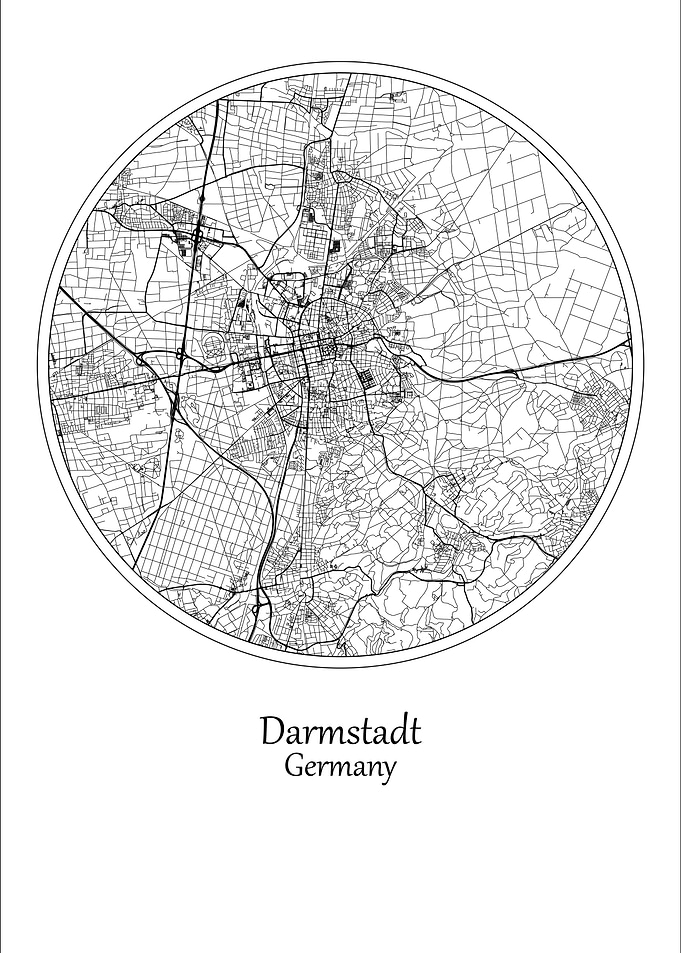 Darmstadt City Map German