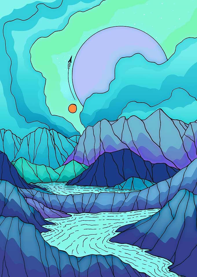 The river on Neptune