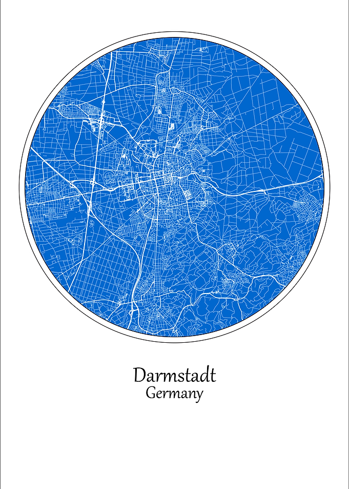 Darmstadt City Map German