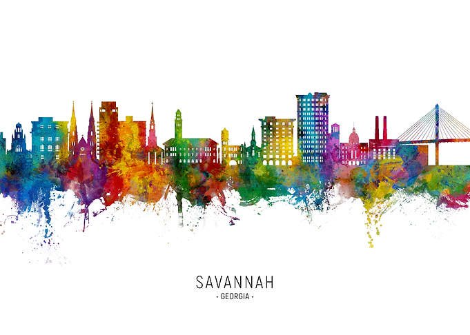Savannah Skyline Georgia