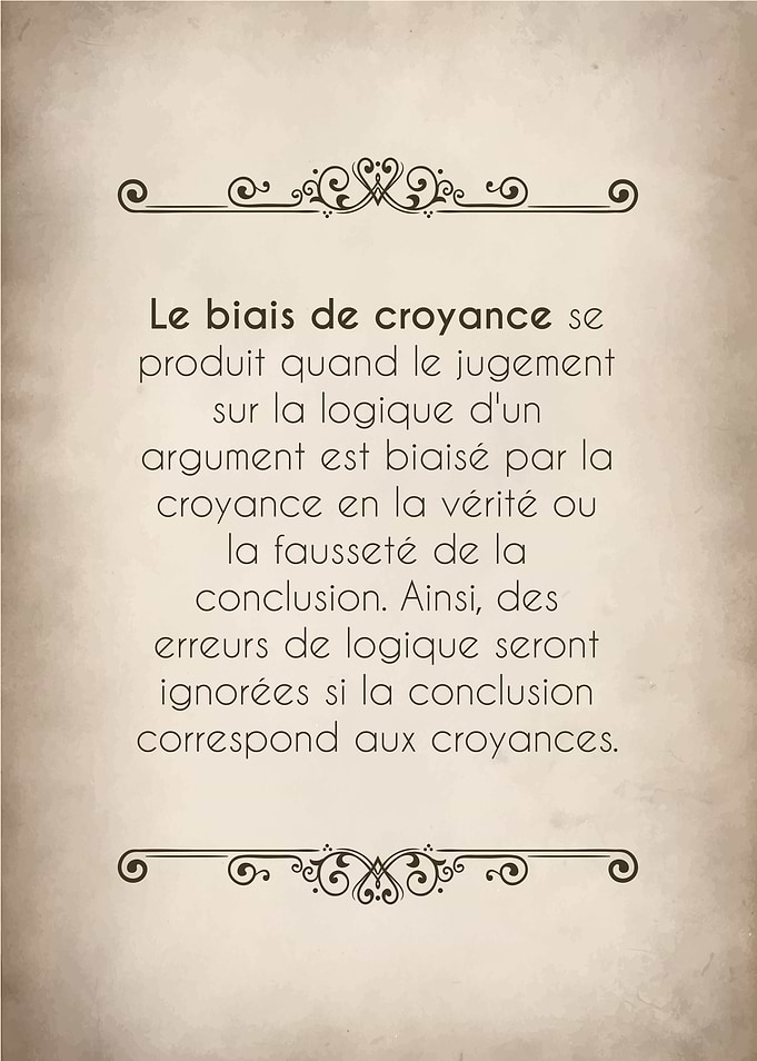 Le biais de croyance