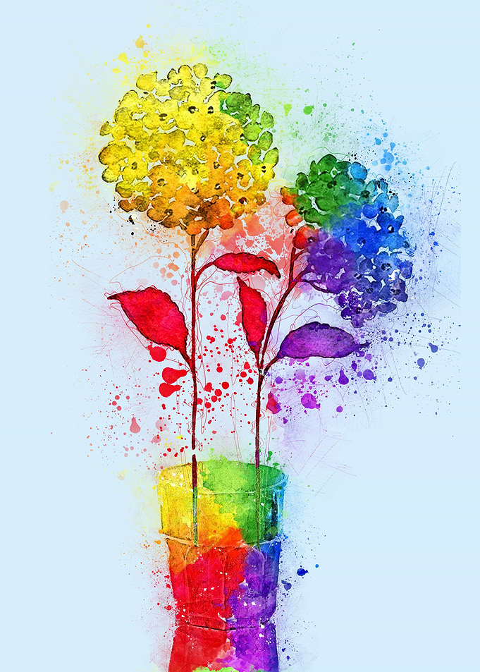 Hydrangea Abstract