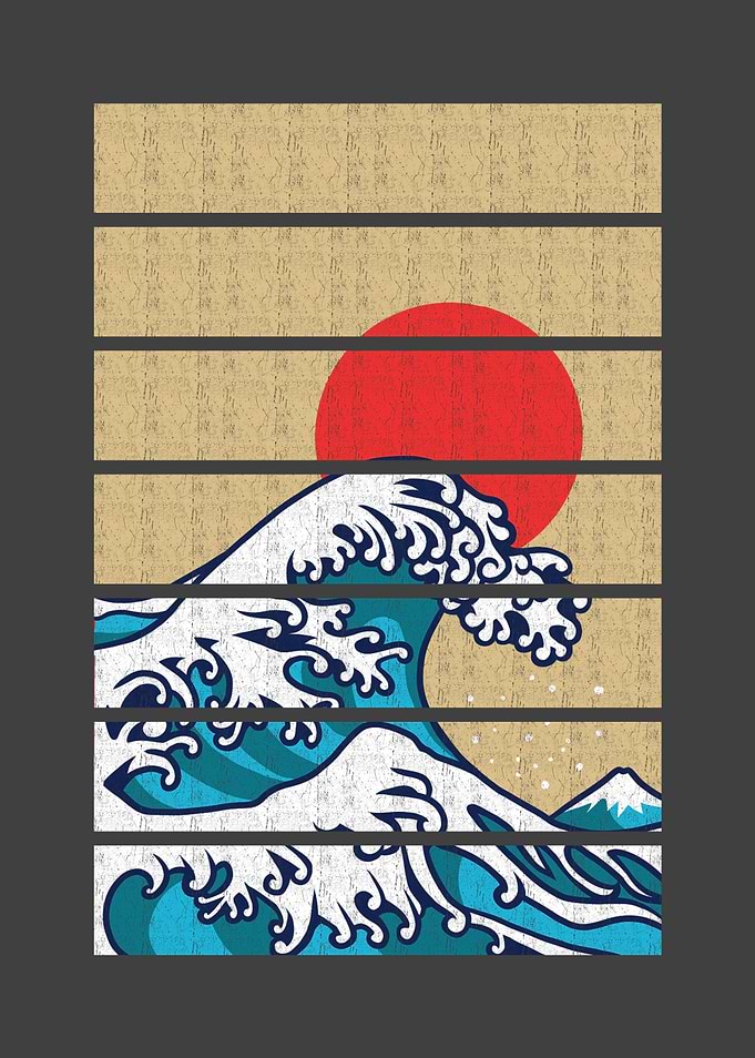 Vaporwave Japanese Art
