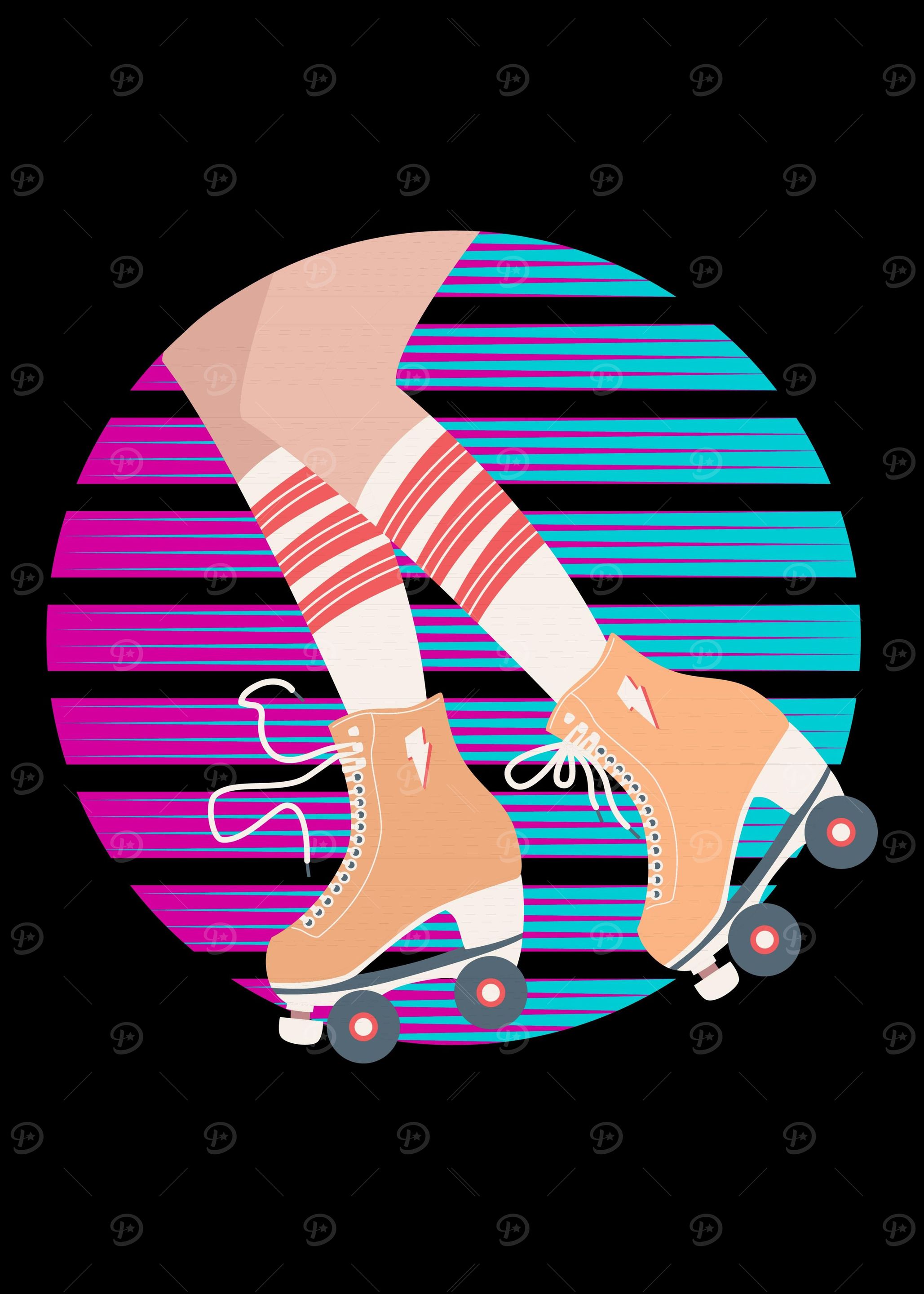 Retro Roller Derby Roller