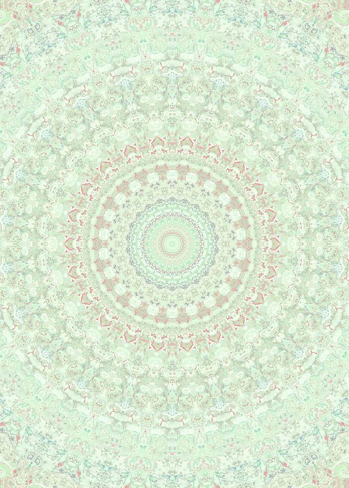 Pale Green Boho Mandala