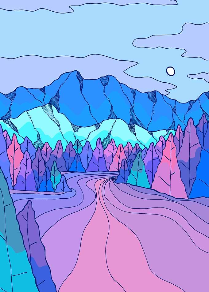 The neon river