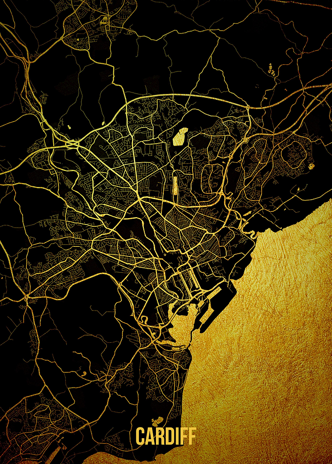 Cardiff gold map