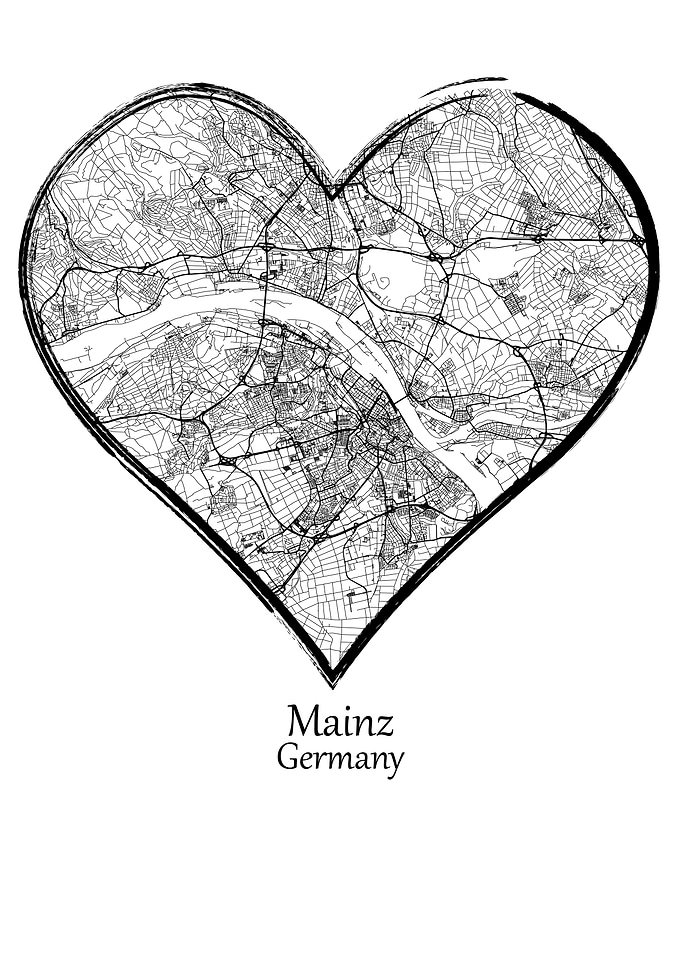 Mainz City Map Germany