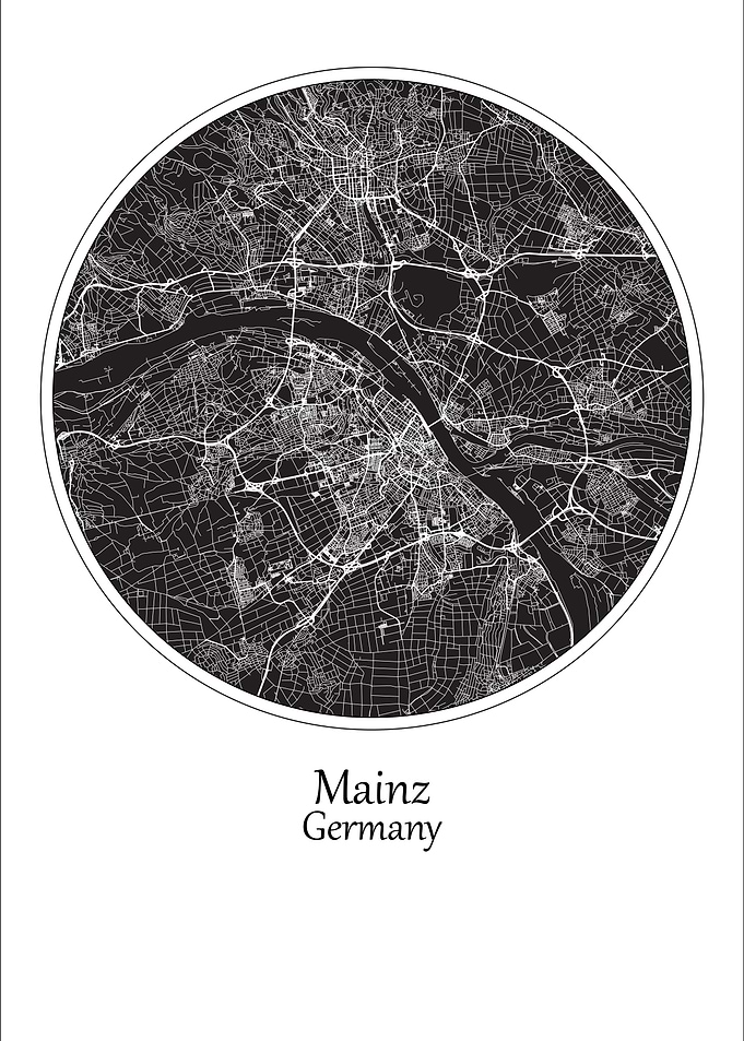 Mainz City Map Germany
