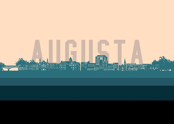 augusta me skyline retro