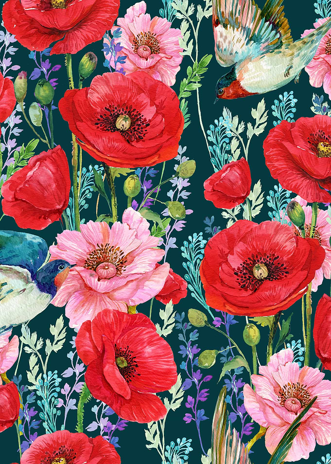Sweet Poppy Pattern 08