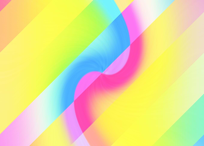 Rainbow pastel twirl lines