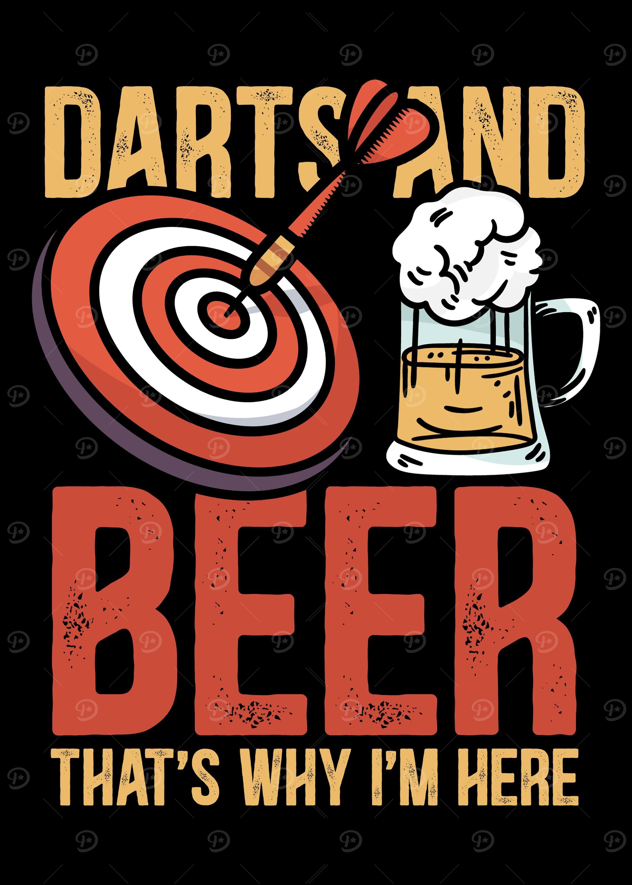 Darts and beer dart player