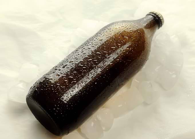 Beer bottle ice cubes