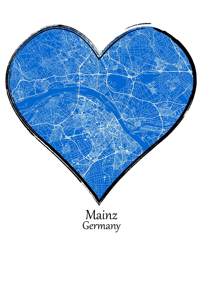 Mainz City Map Germany