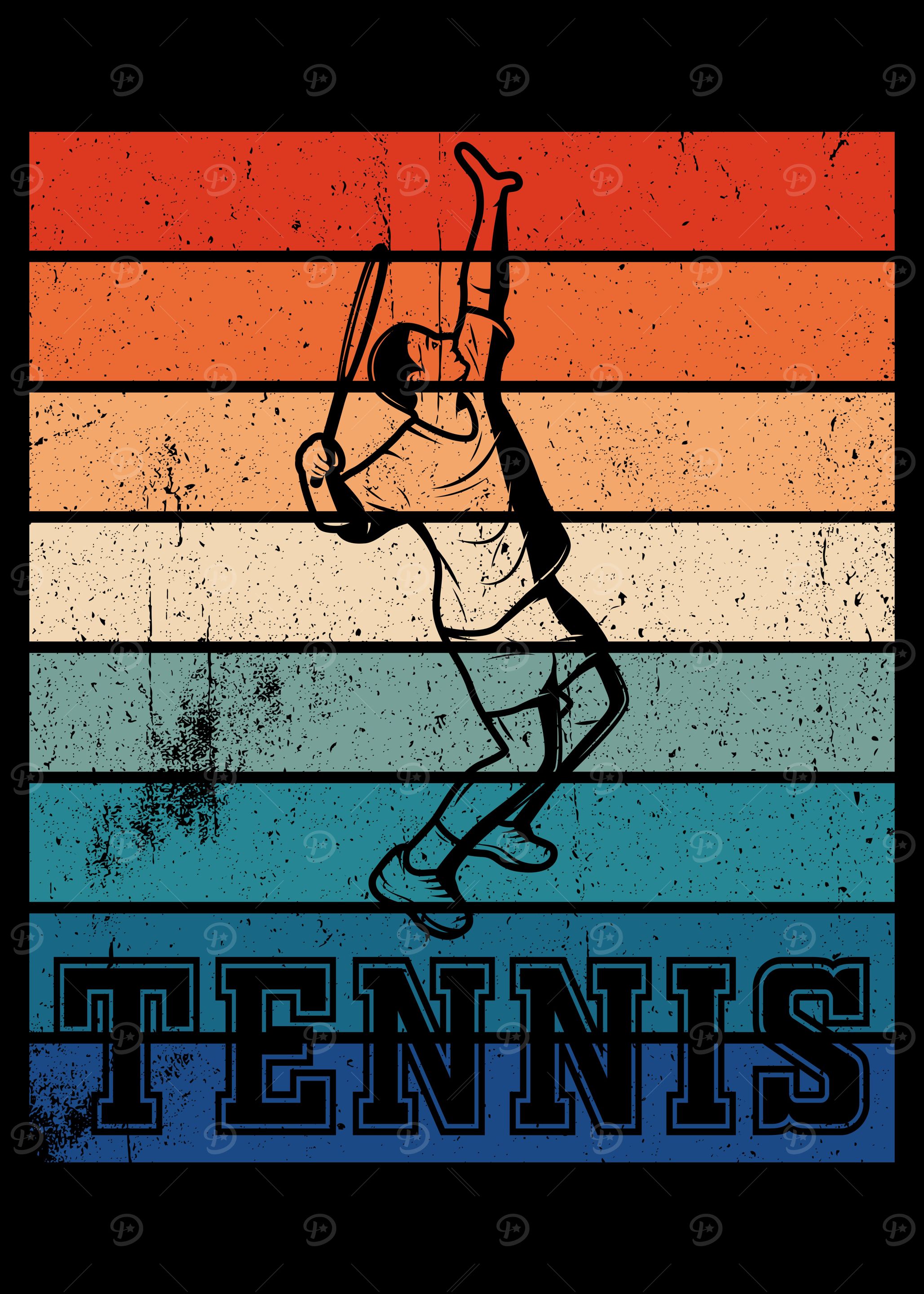 Tennis player in retro