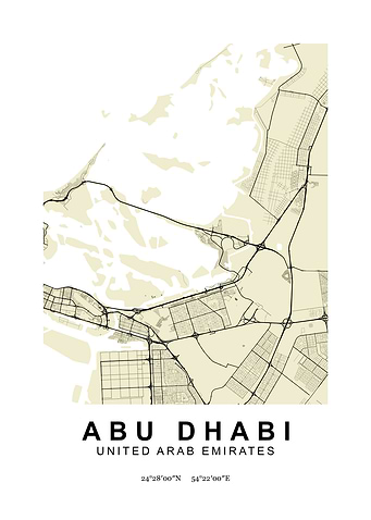 Abu Dhabi Classic Map