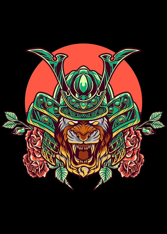tiger samurai head
