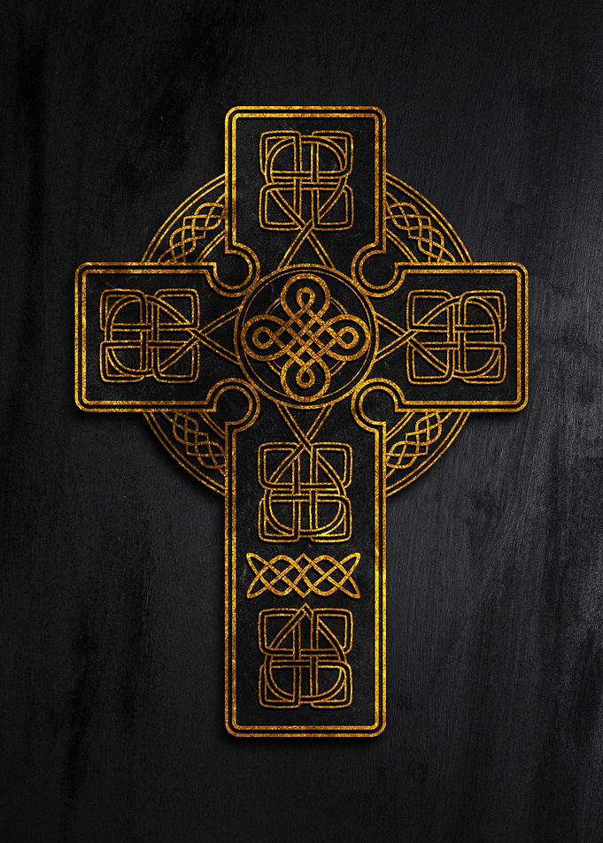 Celtic Cross golden