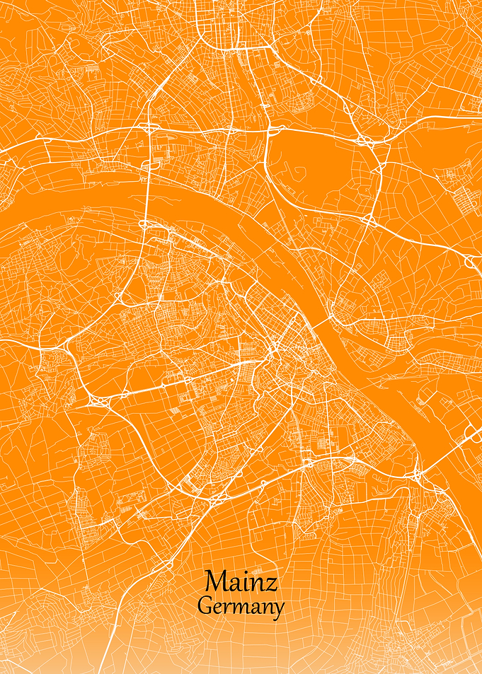 Mainz City Map Germany