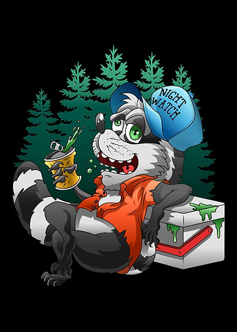 Funny Racoon Drinking Team