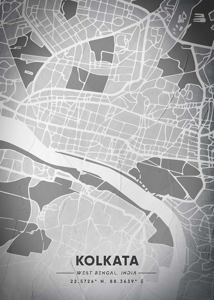 Kolkata Minimal Map