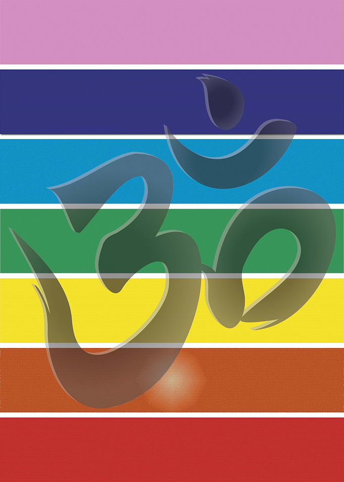 Aum 7 colors Chakra