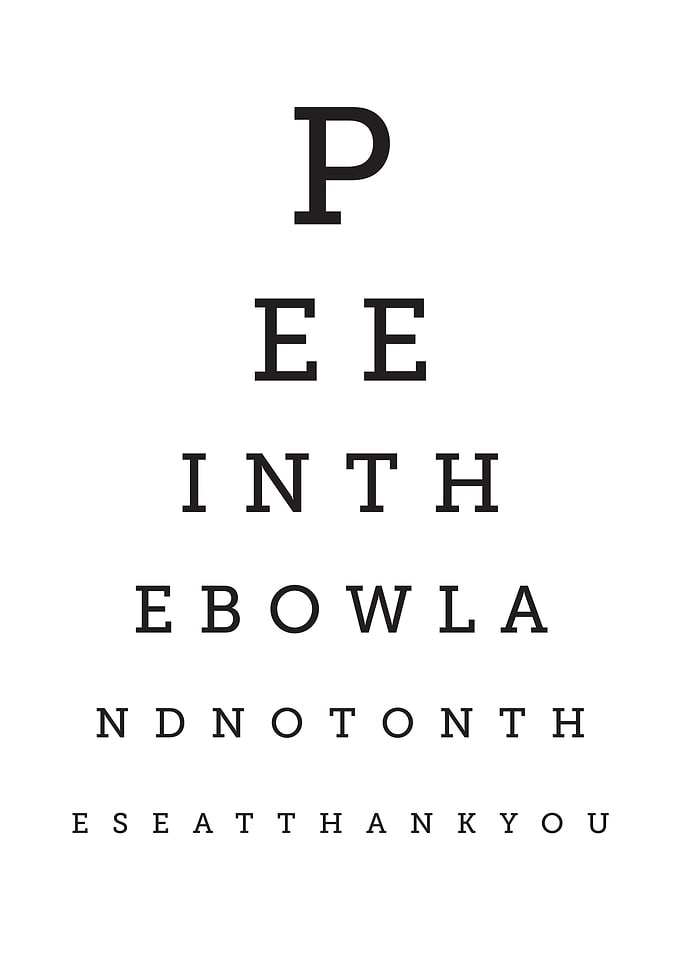 Bathroom Eye Test