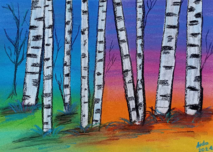 birch trees