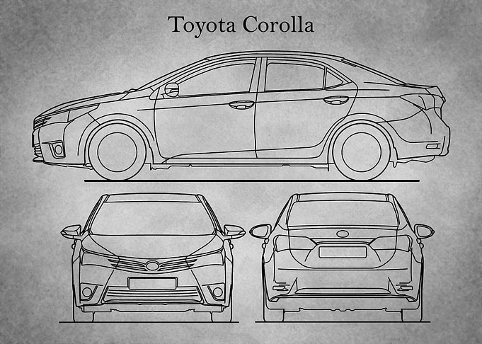 Toyota Corolla gray old