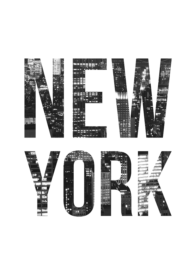 New York text art