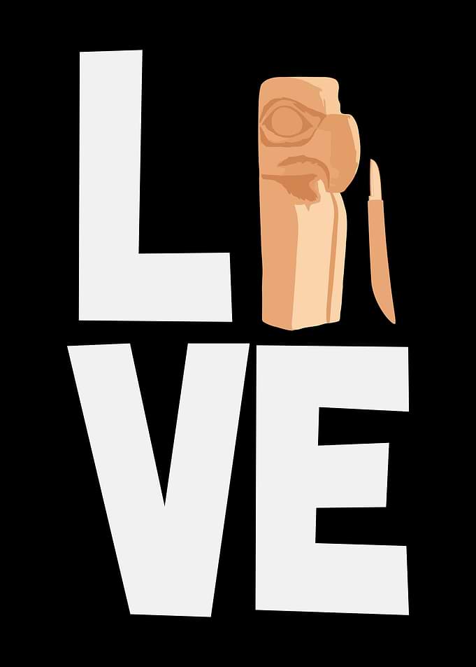 Love Whittling Sculpture