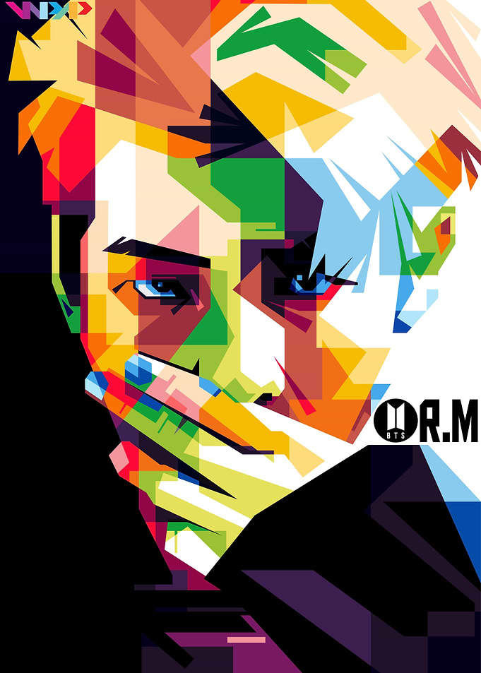 RM BTS in Pop Art