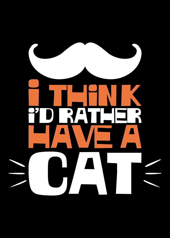 Funny Cat Lover Moustache