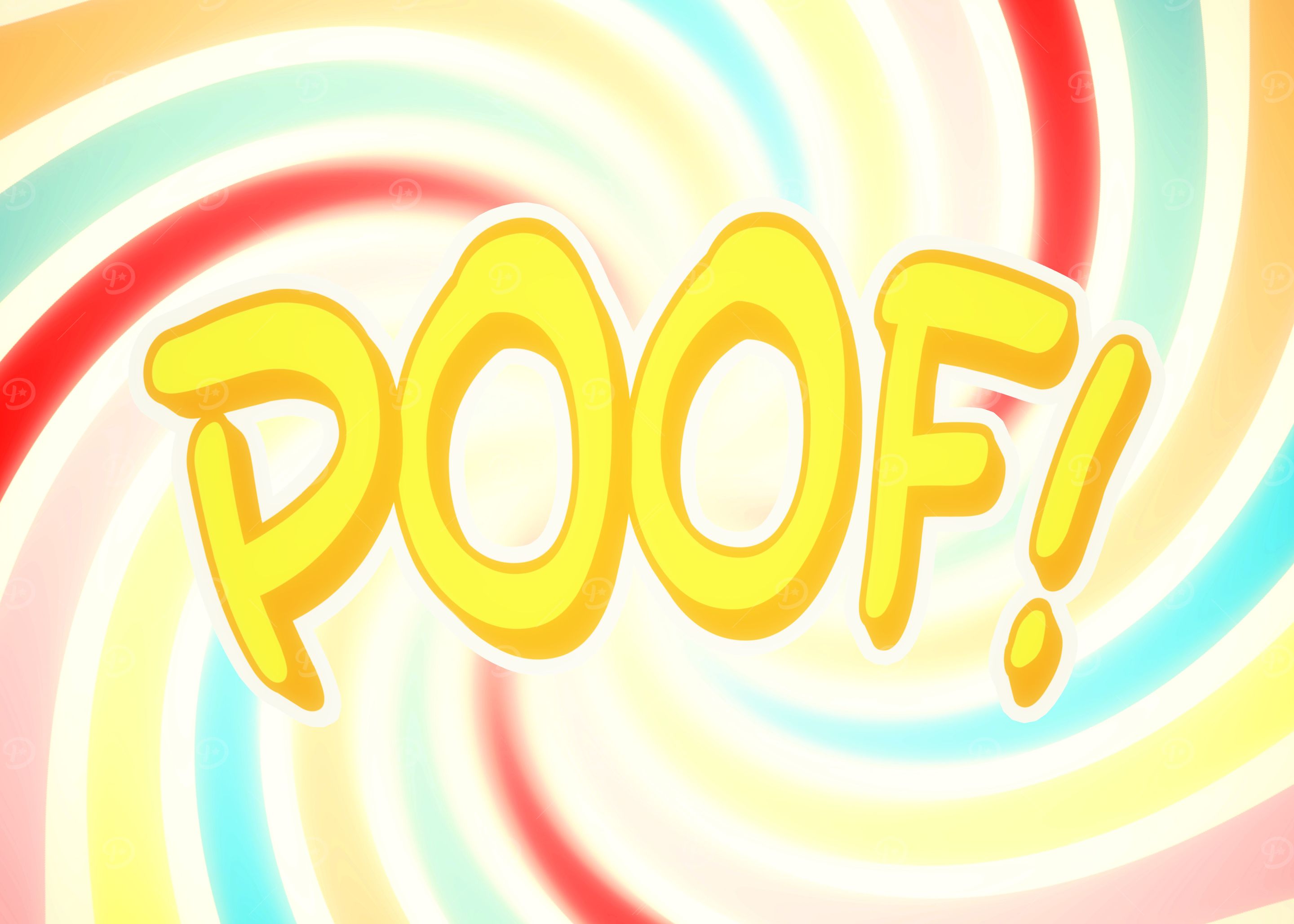 Poof sixties text message