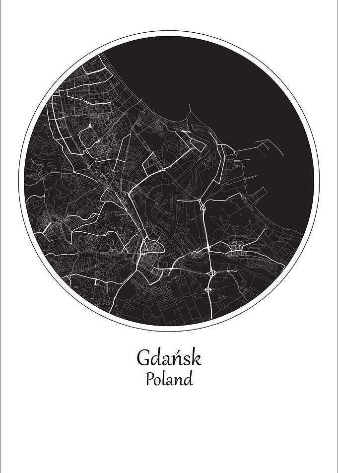 Gdansk City Map Poland
