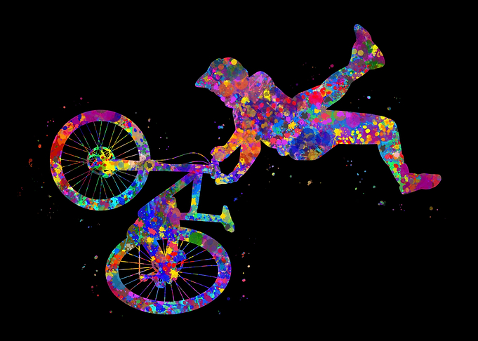 Mountain biker jump