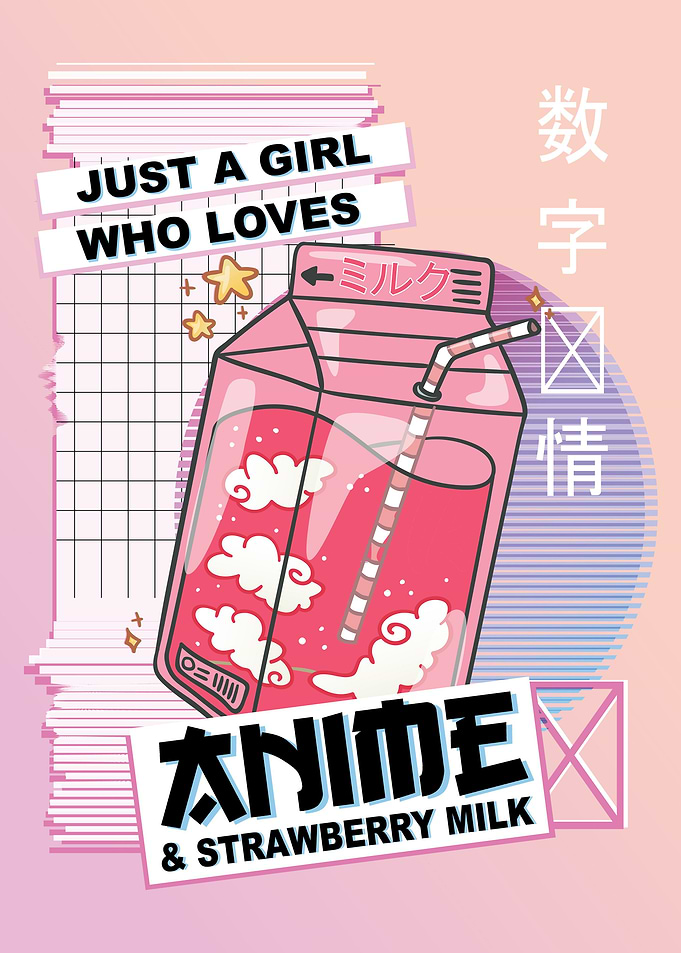 Anime and Strawberry Milk